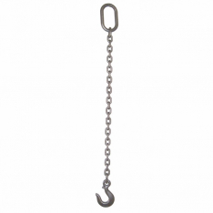 ACCO CHAIN 124OS5, 1/2" FOUR LEG CHAIN SLING OBLONG SLING HOOKS 5'